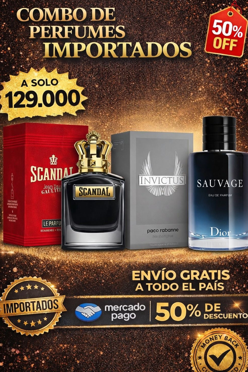 Oferta Flash: Combo 3×1 de Perfumes Importados con Envío Gratis