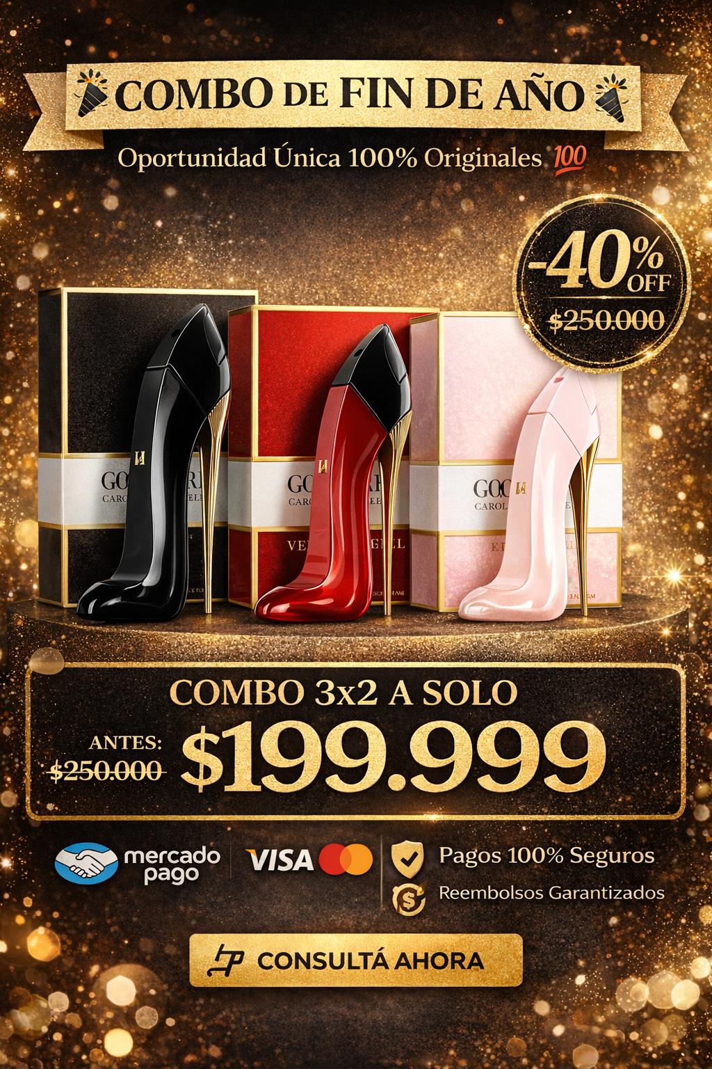 Combo 3x2 en perfumes carolina herrera,solo por esta semana