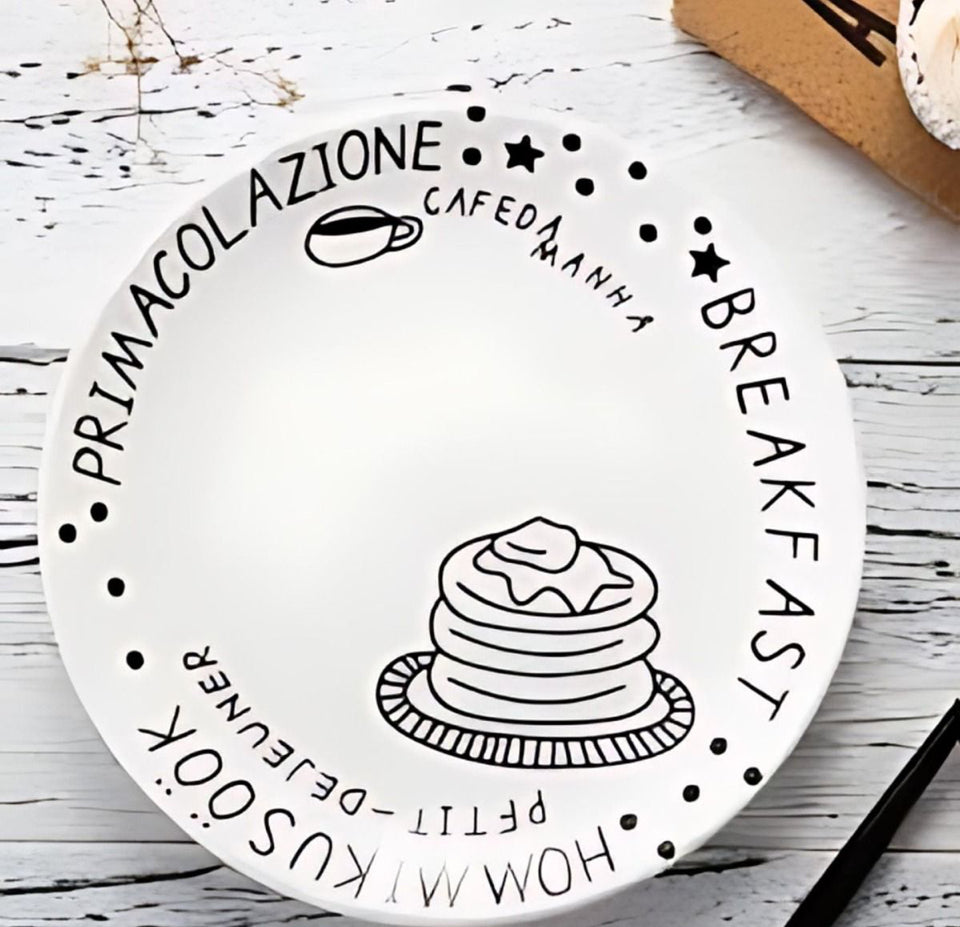 PLATO PLAYO DE CERAMICA 6' BREAKFAST-Envío Gratis
