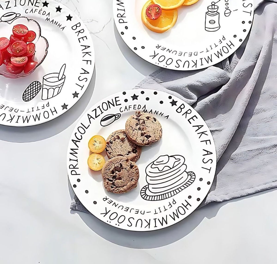 PLATO PLAYO DE CERAMICA 6' BREAKFAST-Envío Gratis