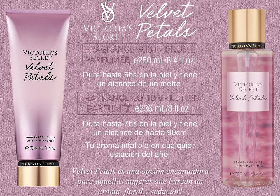 Victoria's Secret Velvet Petals Crema Y Body Splash 250ml