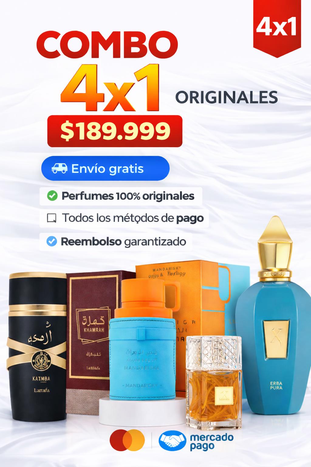 ⏰ Oferta Limitada: Combo 4x1 en Perfumes Originales