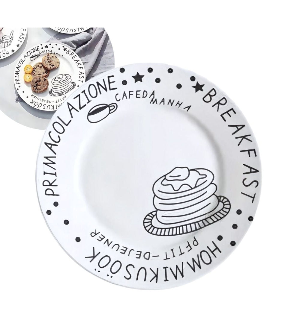 PLATO PLAYO DE CERAMICA 6' BREAKFAST-Envío Gratis