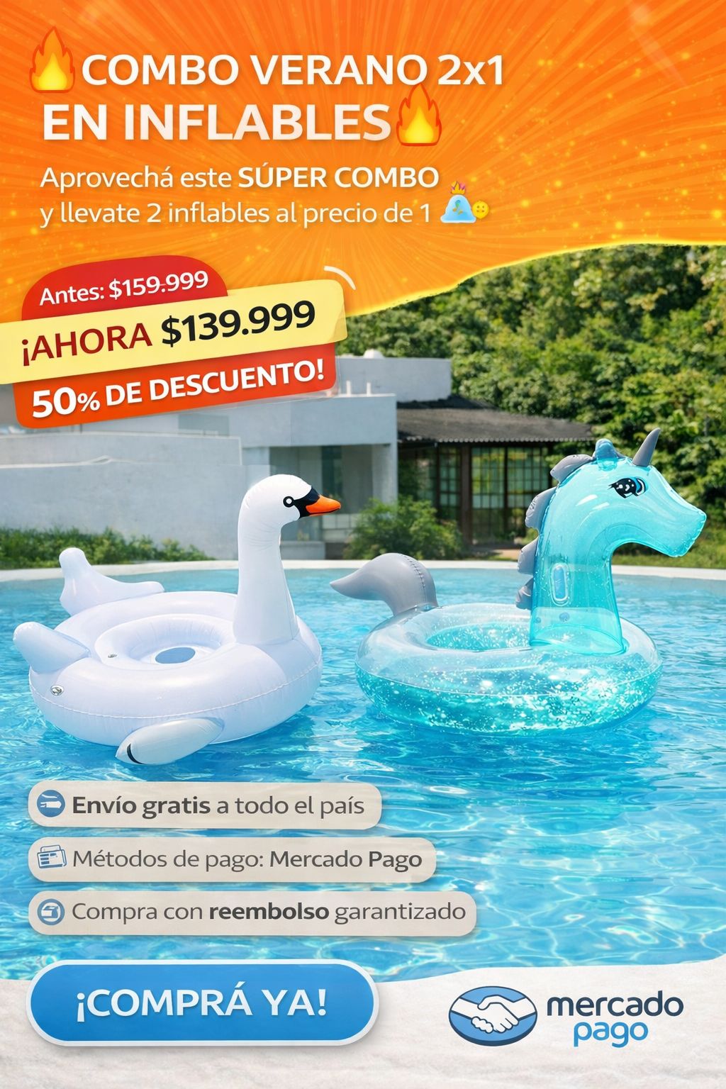 Combo Inflables Gigantes 2x1 con Envío Gratis