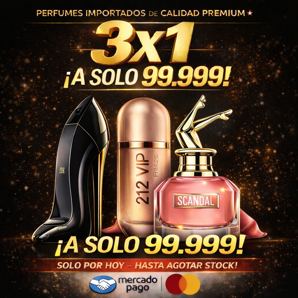 Oferta 3x1 Perfumes Importados – Pagá $99.999 y Llevá 3
