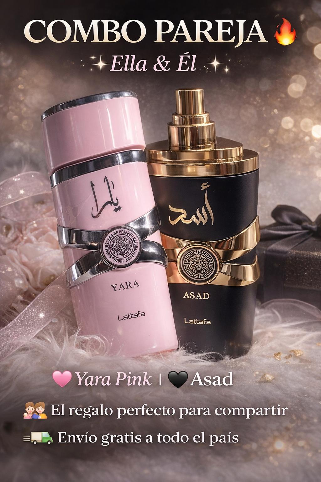 COMBO PAREJA 🔥
✨ Ella & Él ✨
💗 Yara Pink
🖤 Asad
💑 El regalo perfecto para compartir
🚚 Envío gratis a todo el pais